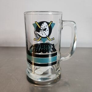 Vintage Mighty Ducks Glass Mug 1993